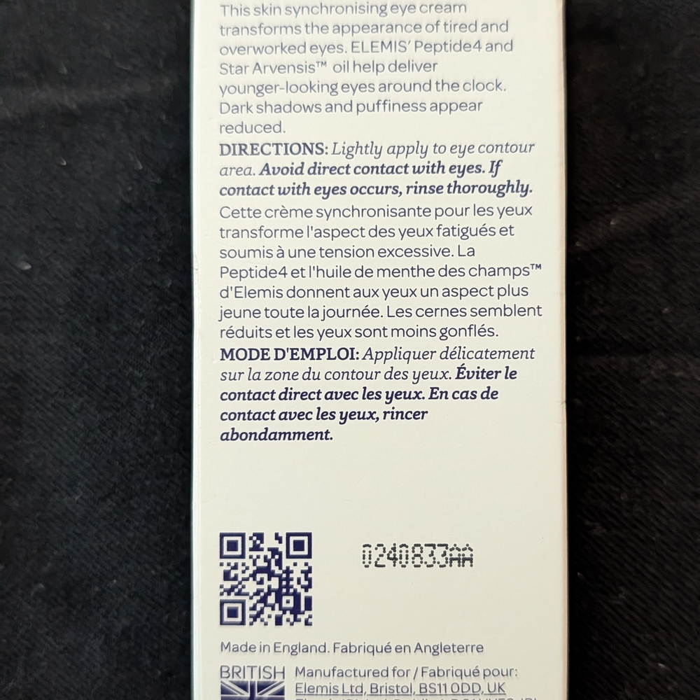 ELEMIS Peptide⁴ Eye Recovery Cream - White and Blue - Picture 3 of 8